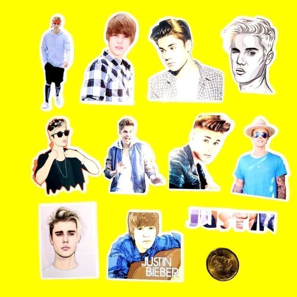 3/$20 Brand New 10x Justin Bieber Waterproof Stickers - Picture 1 of 1